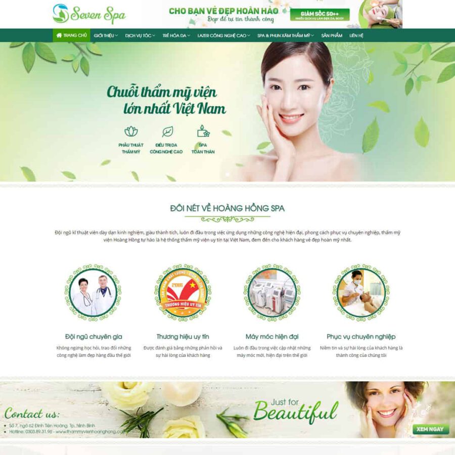 Theme WordPress Spa làm đẹp 03