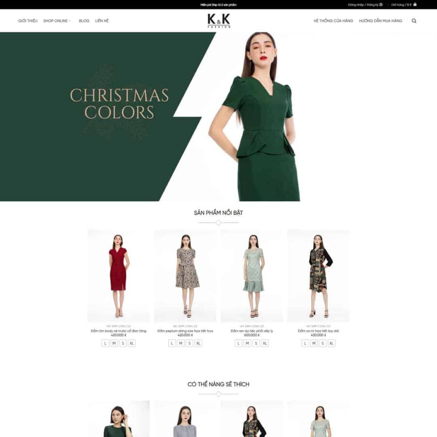 Theme WordPress shop thời trang nữ 02