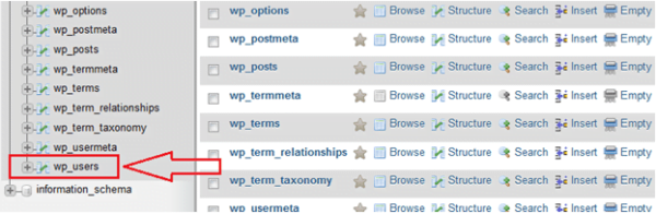 Cach Lay Lai Mat Khau WordPress Trong Phpmyadmin2