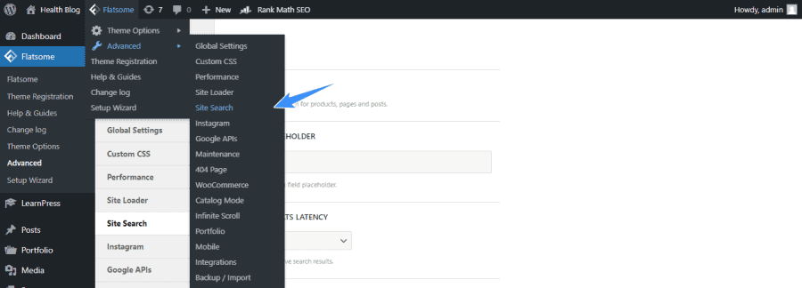 Lưu bản nháp tự động tùy chỉnh site search trên flatsome