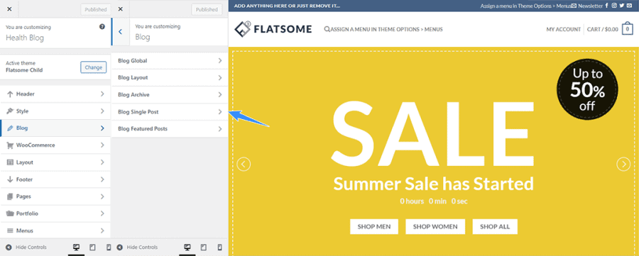 Lưu bản nháp tự động hướng dẫn tùy chỉnh blog flatsome
