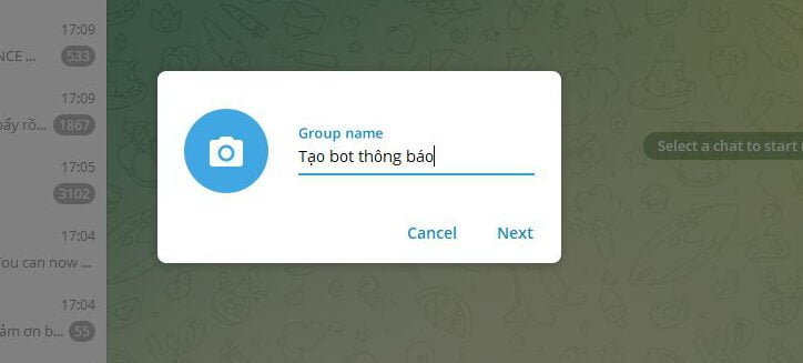 Đặt tên cho group telegram