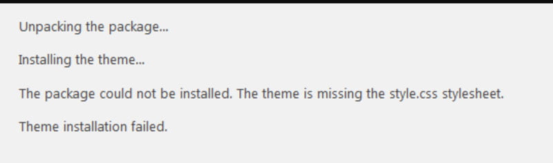 Lỗi thiếu Stylesheet style.css