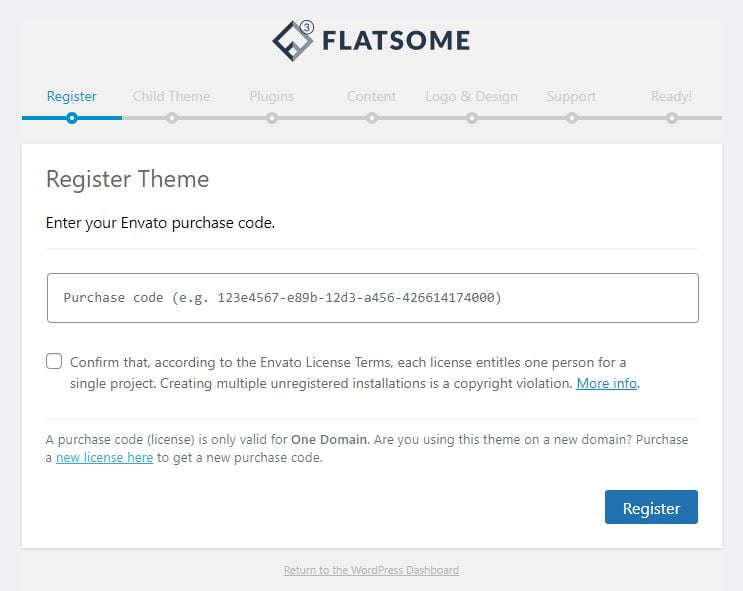 Cài đặt Child Theme Flatsome không cần nhập key