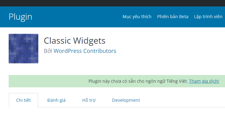 Khôi phục Widget bằng plugin