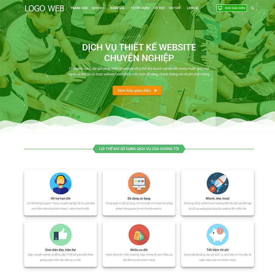 Theme WordPress công ty thiết kế Website 03
