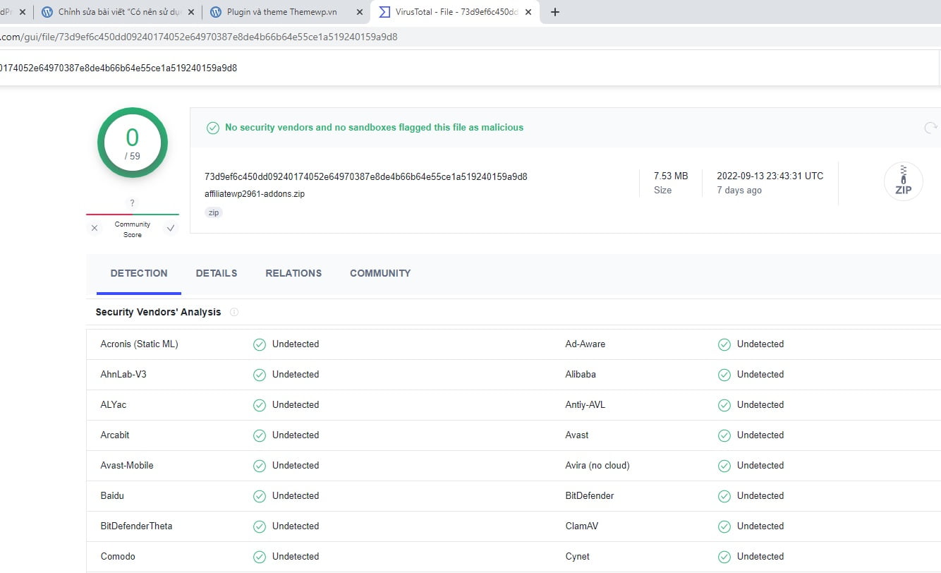 quét mã độc bằng virustotal