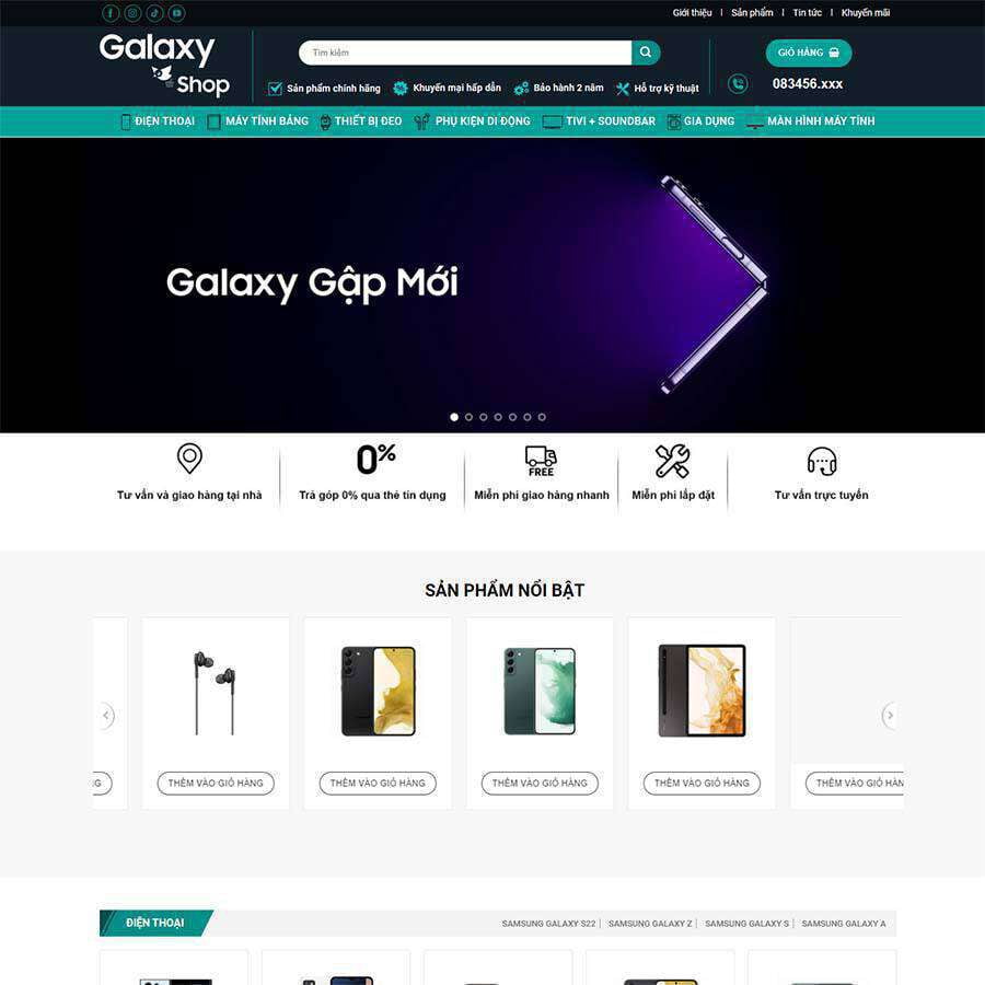 Theme WordPress samsung shop