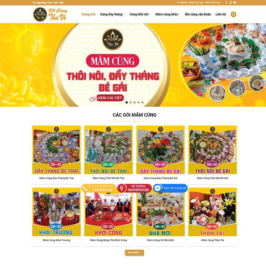 Theme WordPress dịch vụ đồ cúng