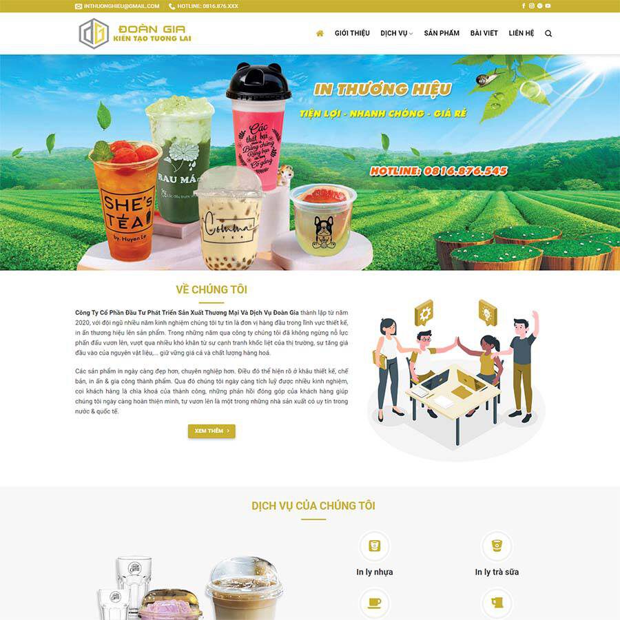 Theme WordPress in ly nhựa