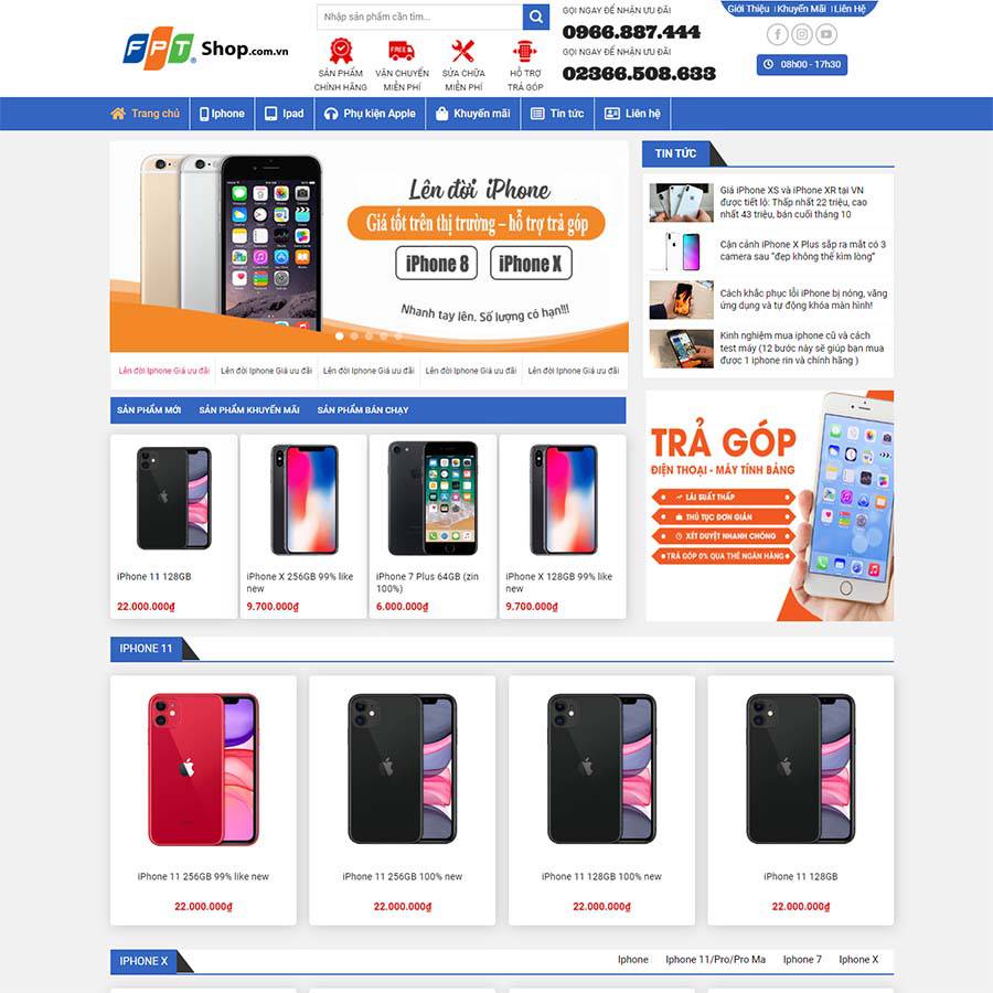 Theme WordPress bán iphone