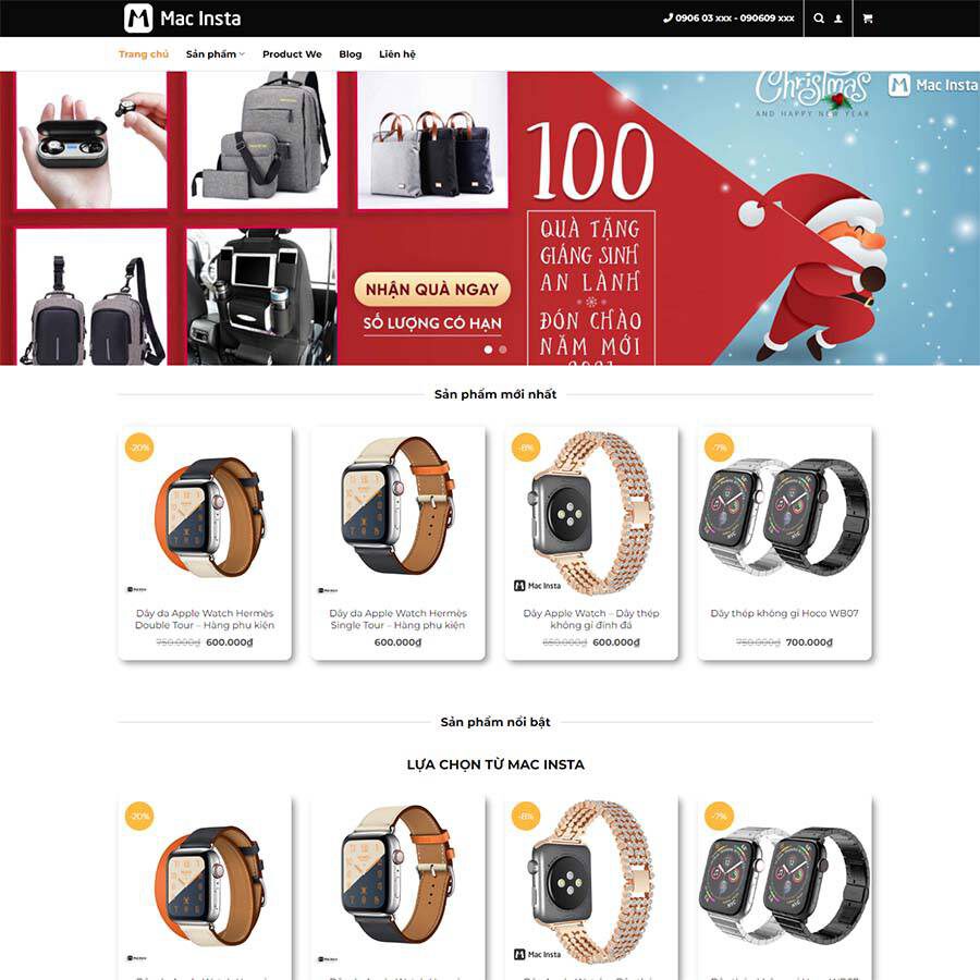 Theme WordPress shop phụ kiện mac