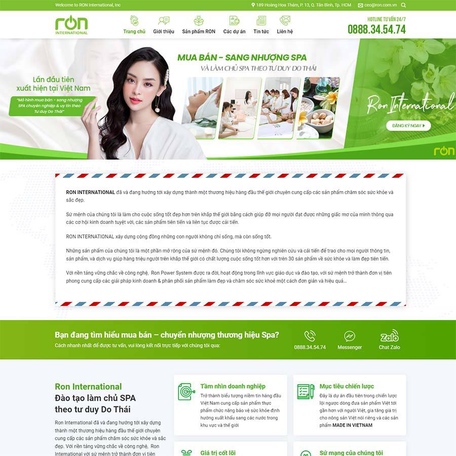 Theme WordPress nhượng quyền spa