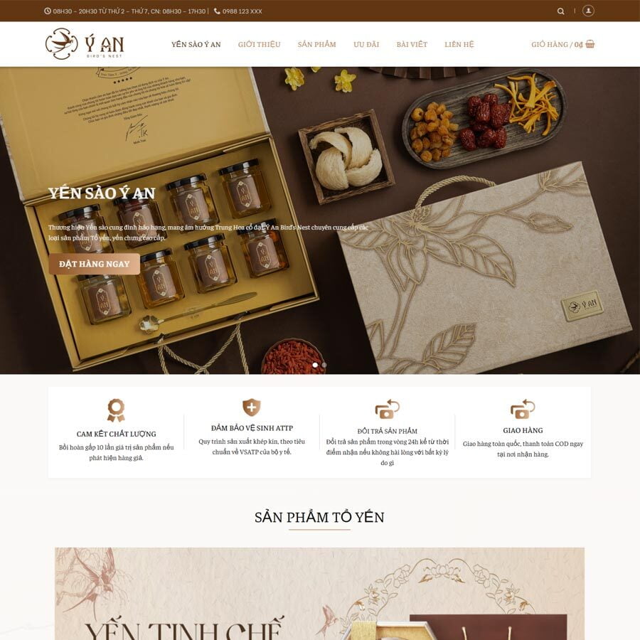 Theme WordPress yến sào 03