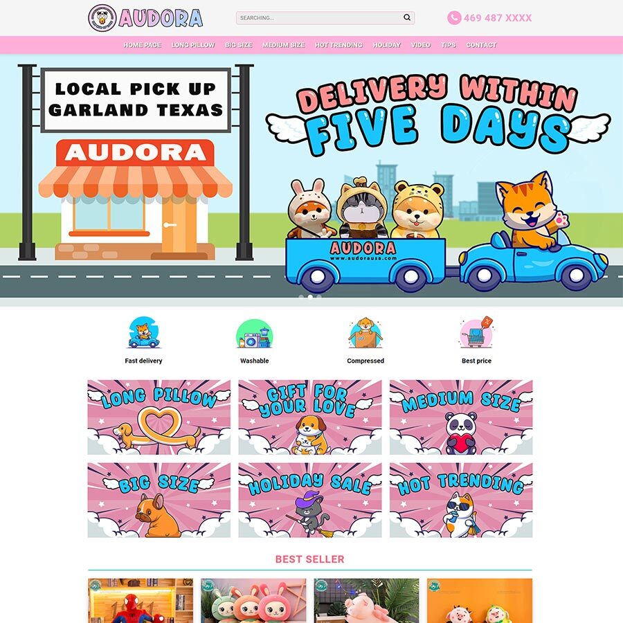 Theme WordPress bán gấu bông