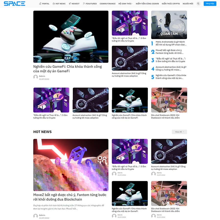 Theme WordPress tin tức bitcoin, crypto 02