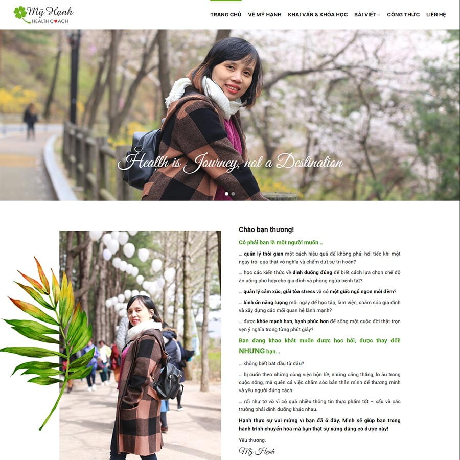 Theme WordPress khóa học sức khỏe