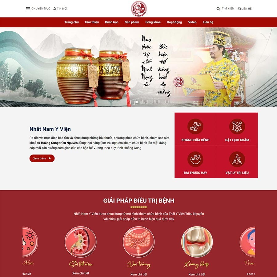 Theme WordPress phòng khám y học cổ truyền