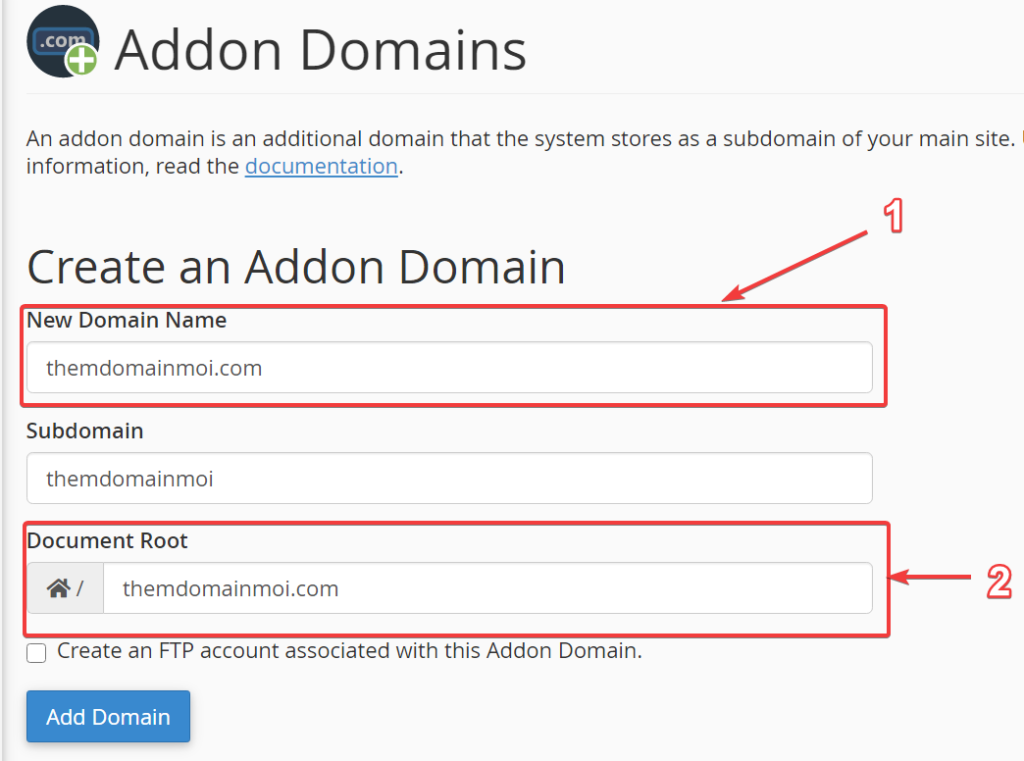 Cách thêm Addon Domains trên Hosting cPanel. Cách thêm Addon Domains trên Hosting cPanel.