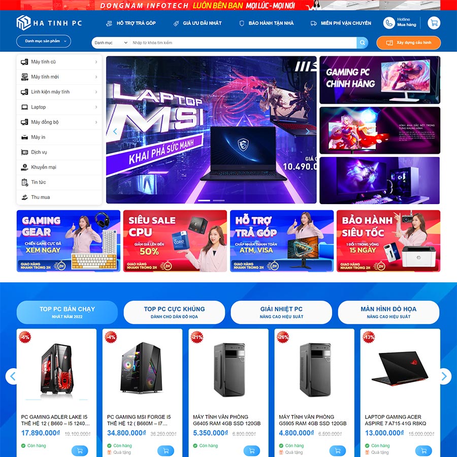 Theme WordPress bán máy tính 07