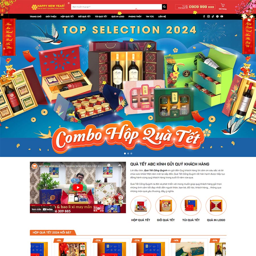 Theme WordPress bán quà tết