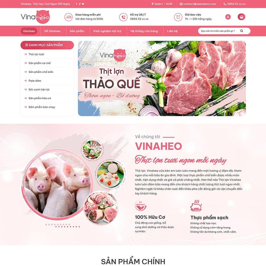 Theme WordPress thực phẩm sạch 30