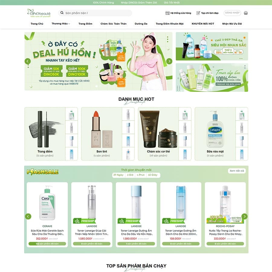 Theme WordPress mỹ phẩm 24