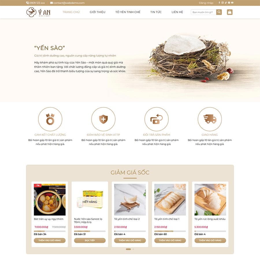Theme WordPress yến sào 04