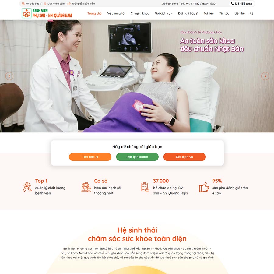 Theme WordPress bệnh viện phụ sản